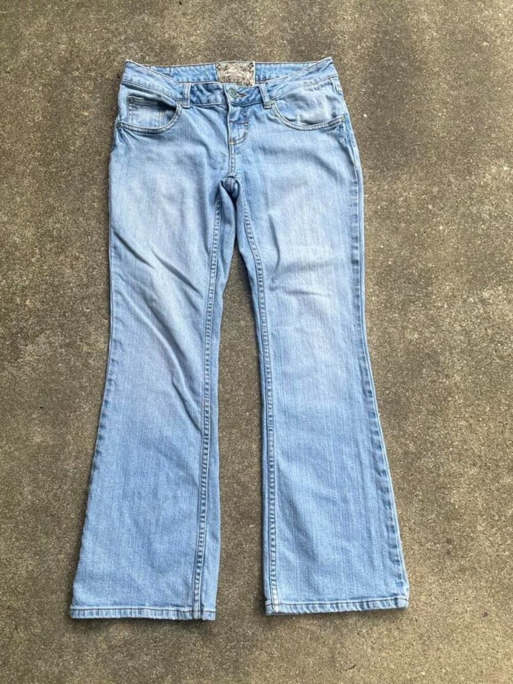 VTG Y2K Low Rise Flare American Rag Distressed Jeans Juniors 15